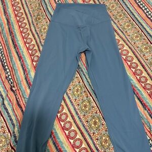 High-Waist Slate Blue Leggings